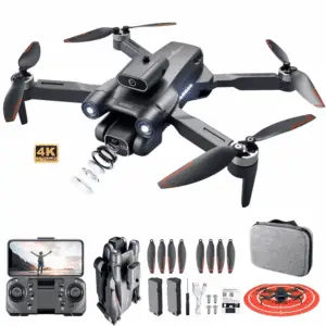 S1S Drone with 4K Camera for Adults Kids, WIFI FPV Live Video Foldable RC Quadcopter with Auto Return, Altitude Hold, Headless Mode, Brushless Motor, 2 Batteries
