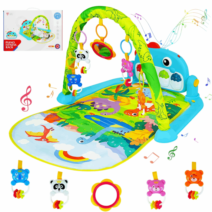 Baby Play Mat,Baby Gym Play Mats Baby Toys,Kick and Play Piano Gym,Baby Play Piano Gym,Musical Activity Center for Baby,Play Mats for Babies and Toddlers,Tummy Time Mat Toys 0-3-6-12 Months