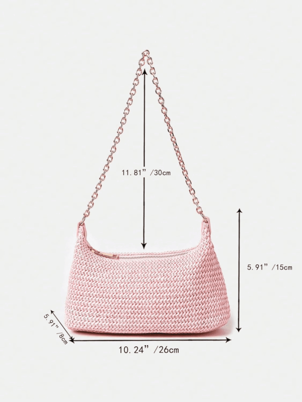 Women'S Straw Woven Shoulder Bag Tote Handbag Summer Beach Purse - Image 6