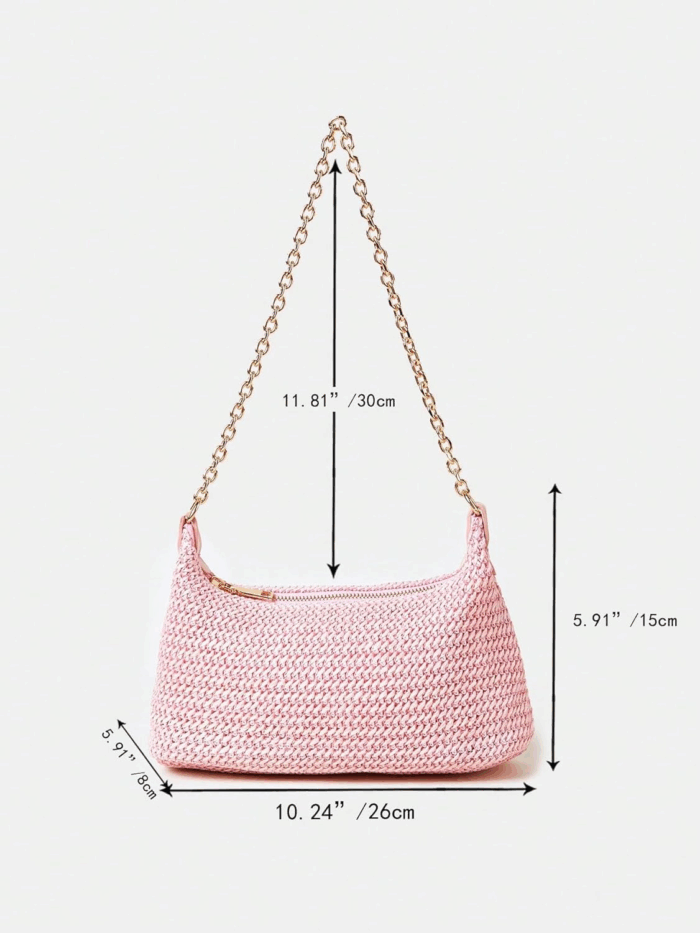 Women'S Straw Woven Shoulder Bag Tote Handbag Summer Beach Purse - Image 6