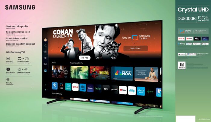 55” Class DU8000B Crystal UHD 4K Smart TV UN55DU8000BXZA 2024 - Image 12