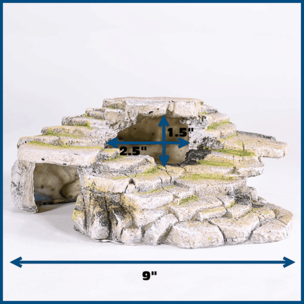 Reptology Shale Scape Step Ledge & Cave Hideout – Basking Area - Decorative Resin for Aquariums & Terrariums – Great for Reptiles, Amphibians, and Fish – Medium - Image 9