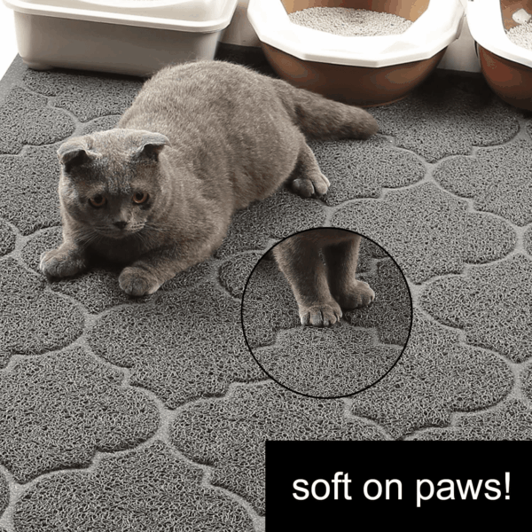 Cat Litter Mat, XL Super Size, Phthalate Free, Easy to Clean, 46X35 Inches, Durable, Soft on Paws, Large Litter Mat. - Image 9