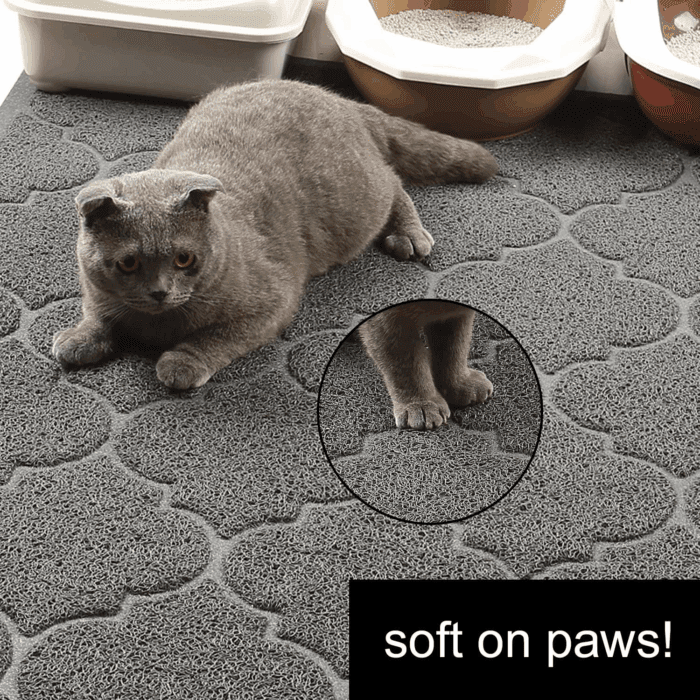 Cat Litter Mat, XL Super Size, Phthalate Free, Easy to Clean, 46X35 Inches, Durable, Soft on Paws, Large Litter Mat. - Image 9
