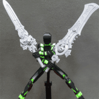 T13 (Assembly Completed) 3D Printed Action Figure,Dummy 13 Robot Action Figure, T13 Collectible Action Figure Articulated, for Collectors Desktop Decorations, Muñeco De Acción (Black Green) - Image 3