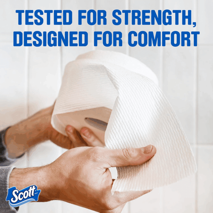 Comfortplus Toilet Paper, 12 Double Rolls, 231 Sheets per Roll, Septic-Safe, 1-Ply Toilet Tissue - Image 5