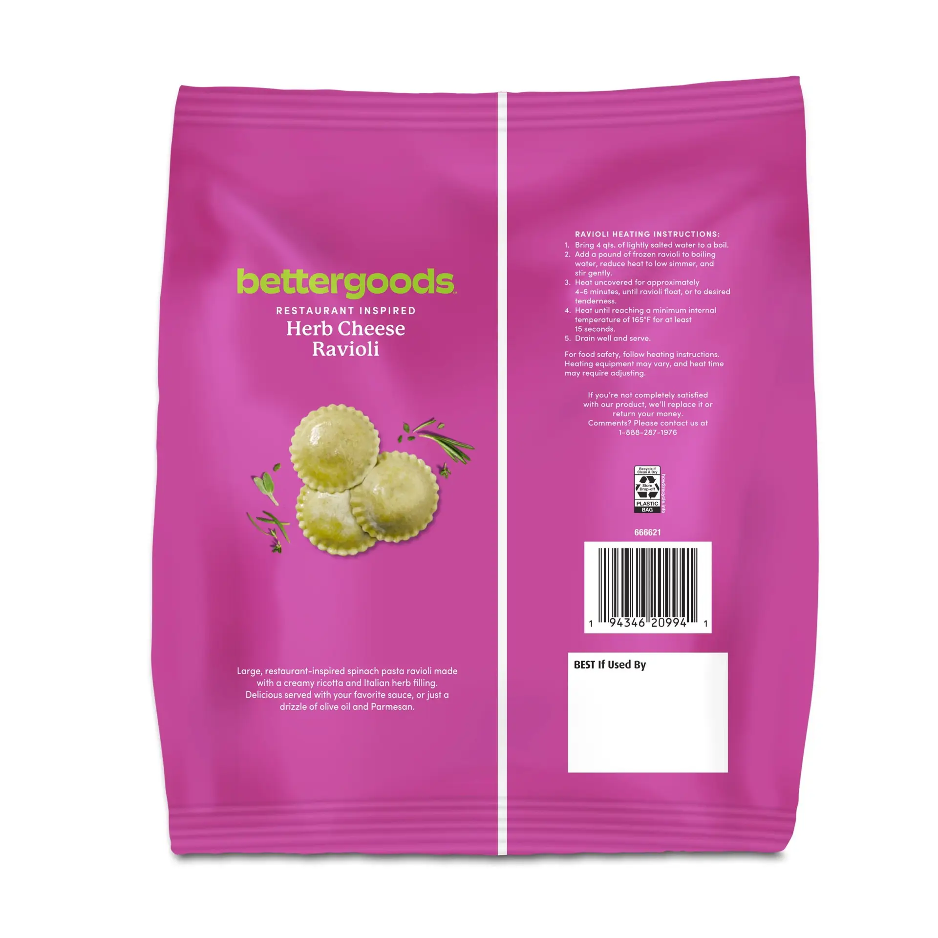 Herb Cheese Ravioli, 18 Oz (Frozen) - Image 7