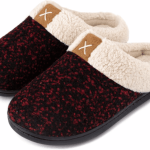 Women'S Indoor Bedroom Slipper with Memory Foam, Gift for Women, Wool-Like House Shoe with Anti-Skid Rubber Sole for Ladies