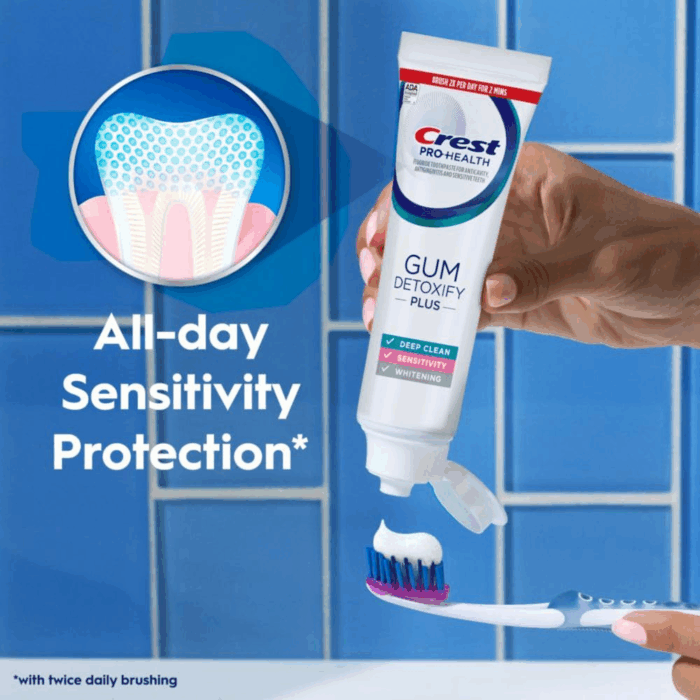 Pro-Health Gum Detoxify plus Toothpaste 4.5 Oz Pack of 3 - Antibacterial Fluoride Toothpaste, Sensitivity Protection, Whitens Teeth, Anticavity, Plaque Control - Image 3