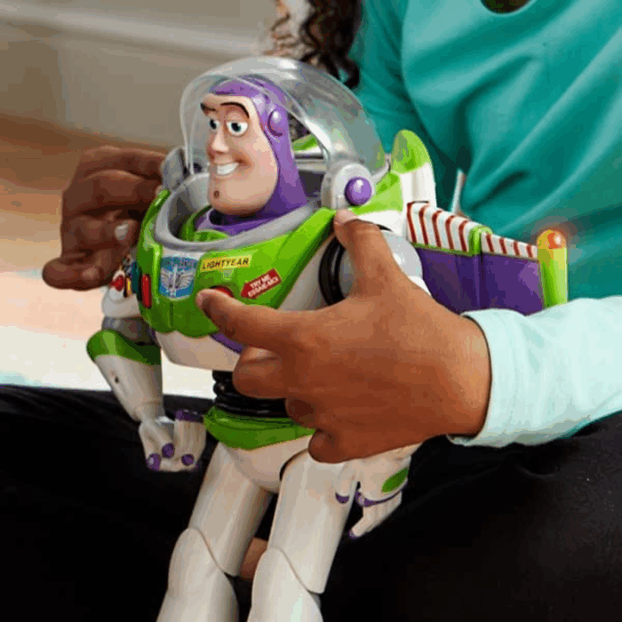 Official Buzz Lightyear Interactive Talking Action Figure from Toy Story, Features 10+ English Phrases, Interacts with Other Figures and Toys - Image 7
