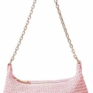 Women'S Straw Woven Shoulder Bag Tote Handbag Summer Beach Purse