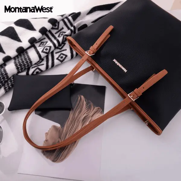 Tote Bags Vegan Leather Purses and Handbags for Women Top Handle Ladies Shoulder Bags - Image 2