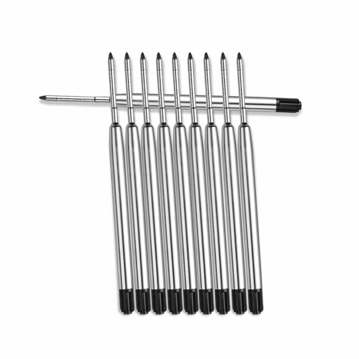 30Pcs Smooth Replaceable Universal Home Ballpoint Pen Refill Oily Metal - Image 7