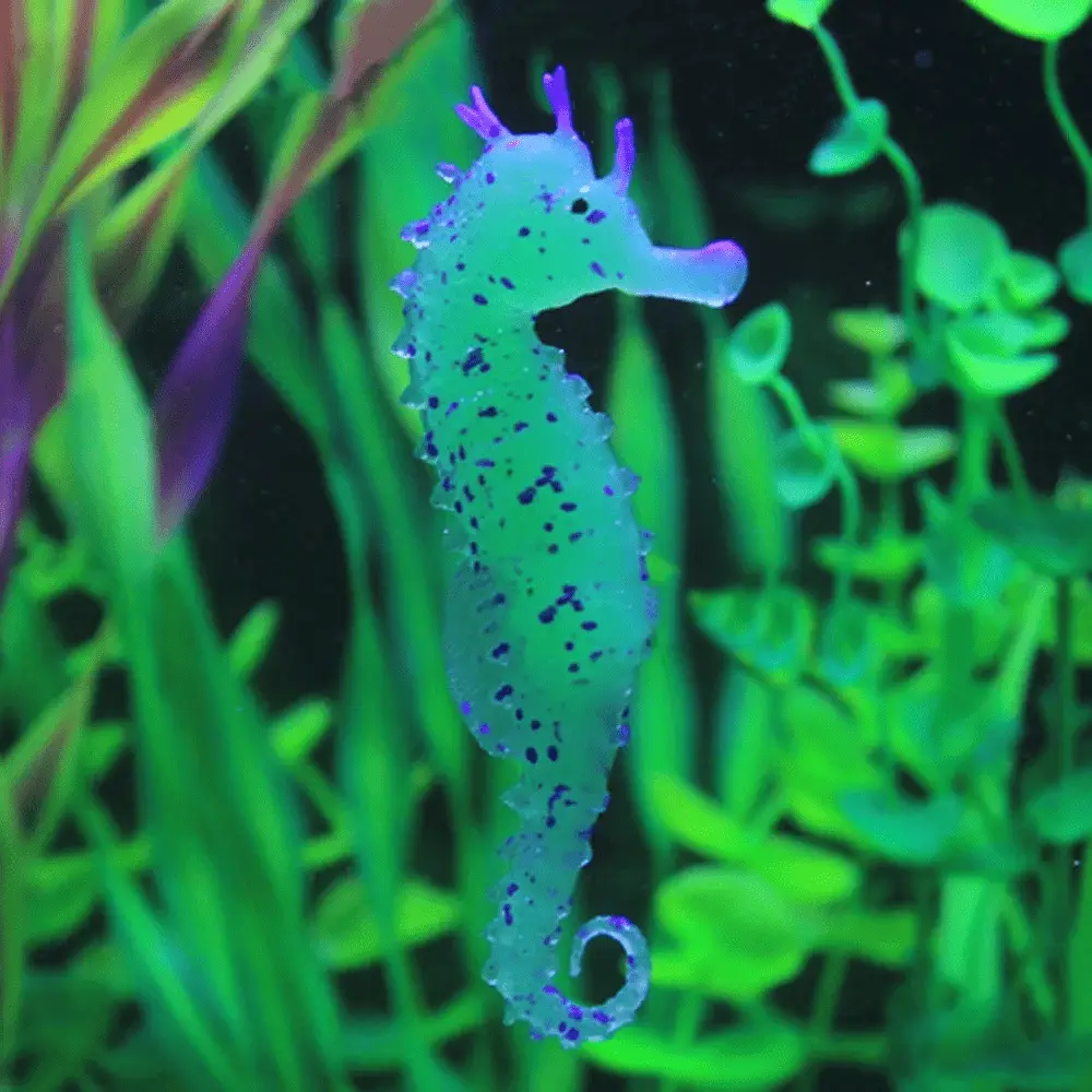 Aquarium Accessories | Aquarium Fish Tank Landscaping Decor Glowing Effect Animal Sea Ornament | 1 Seahorse