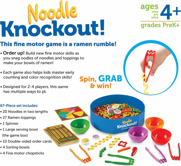 Noodle Knockout! Fine Motor Game,Fine Motor Skills Toys, 67 Pieces, Ages 4+ - Image 5