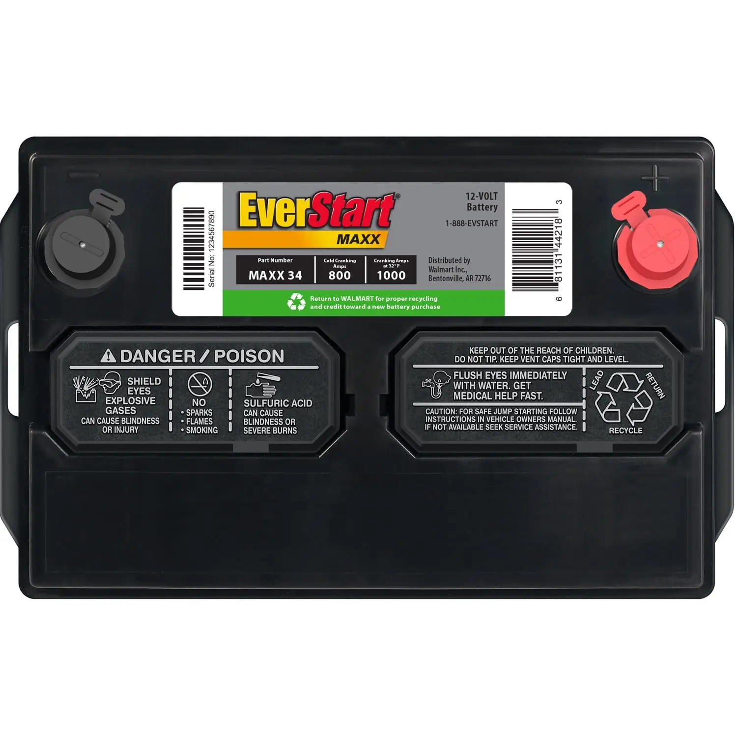 Maxx Lead Acid Automotive Battery, Group Size 34 12 Volt, 800 CCA - Image 4