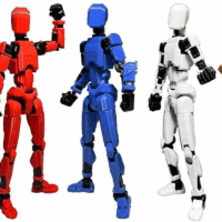 5PCS Assembly Completed T13 Action Figure 3D Printed Multi-Jointed Movable,Lucky 13 Action Figures,Multi-Articular Action Figures,Desktop Decorations,Creative Gifts (5 Colors)