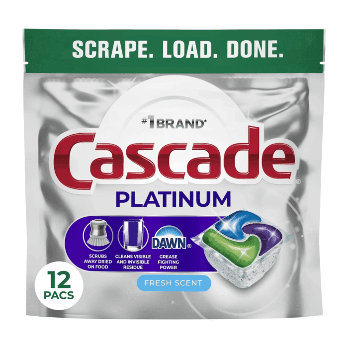 Platinum Dishwasher Pods, Dishwasher Detergent, Dish Detergent Soap, Fresh, 12 Count - Image 11