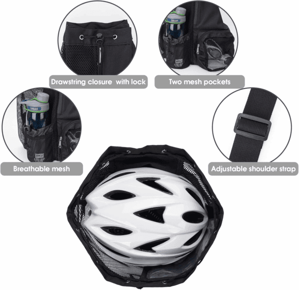Swim Bag Mesh Drawstring Backpack with Wet Pocket for Swimming, Gym, and Workout Gear - Image 6