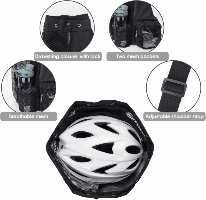 Swim Bag Mesh Drawstring Backpack with Wet Pocket for Swimming, Gym, and Workout Gear - Image 6
