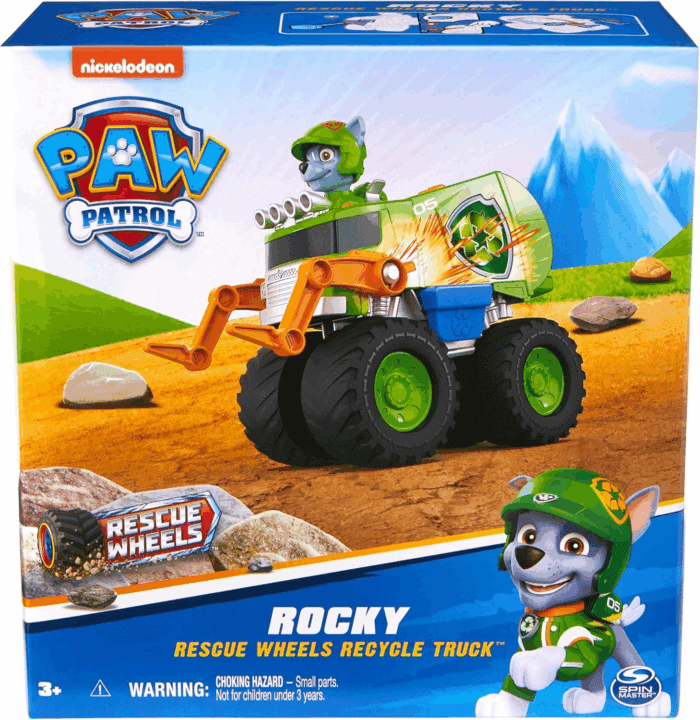 : Rescue Wheels Rocky’S Recycle Truck, Toy Truck with Projectile Launcher and Collectible Action Figure, Kids Toys for Boys & Girls Ages 3+ - Image 9