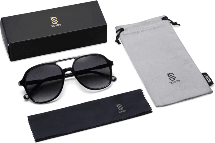 Retro Polarized Aviator Sunglasses for Women Men Classic 70S Vintage Trendy Square Aviators SJ2174 - Image 5