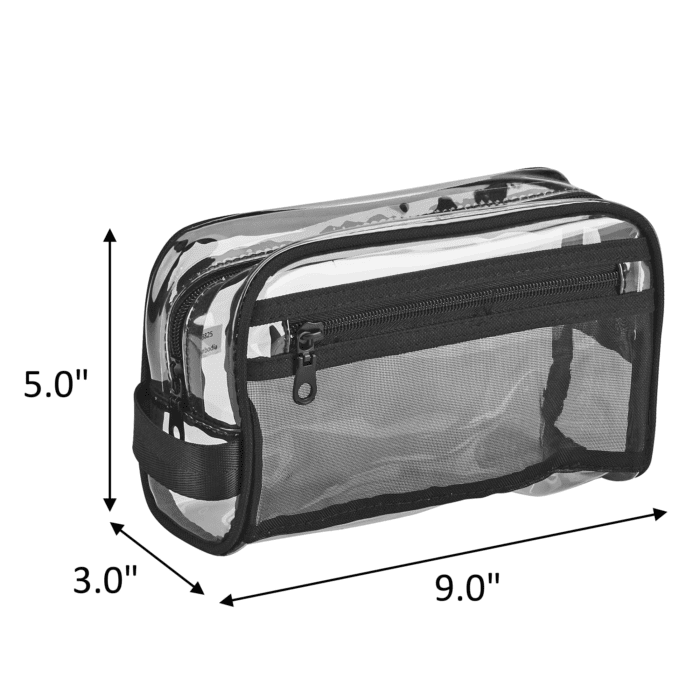 Transparent PVC with Black Webbed Handle & Piping with Easy Access Side Pocket - Image 2