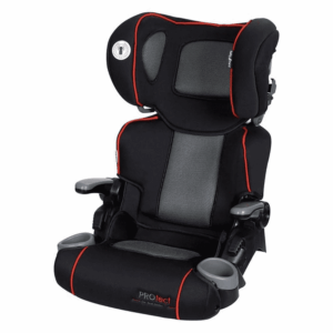Yumi Folding Booster Car Seat with 2 Cup Holders, Gray