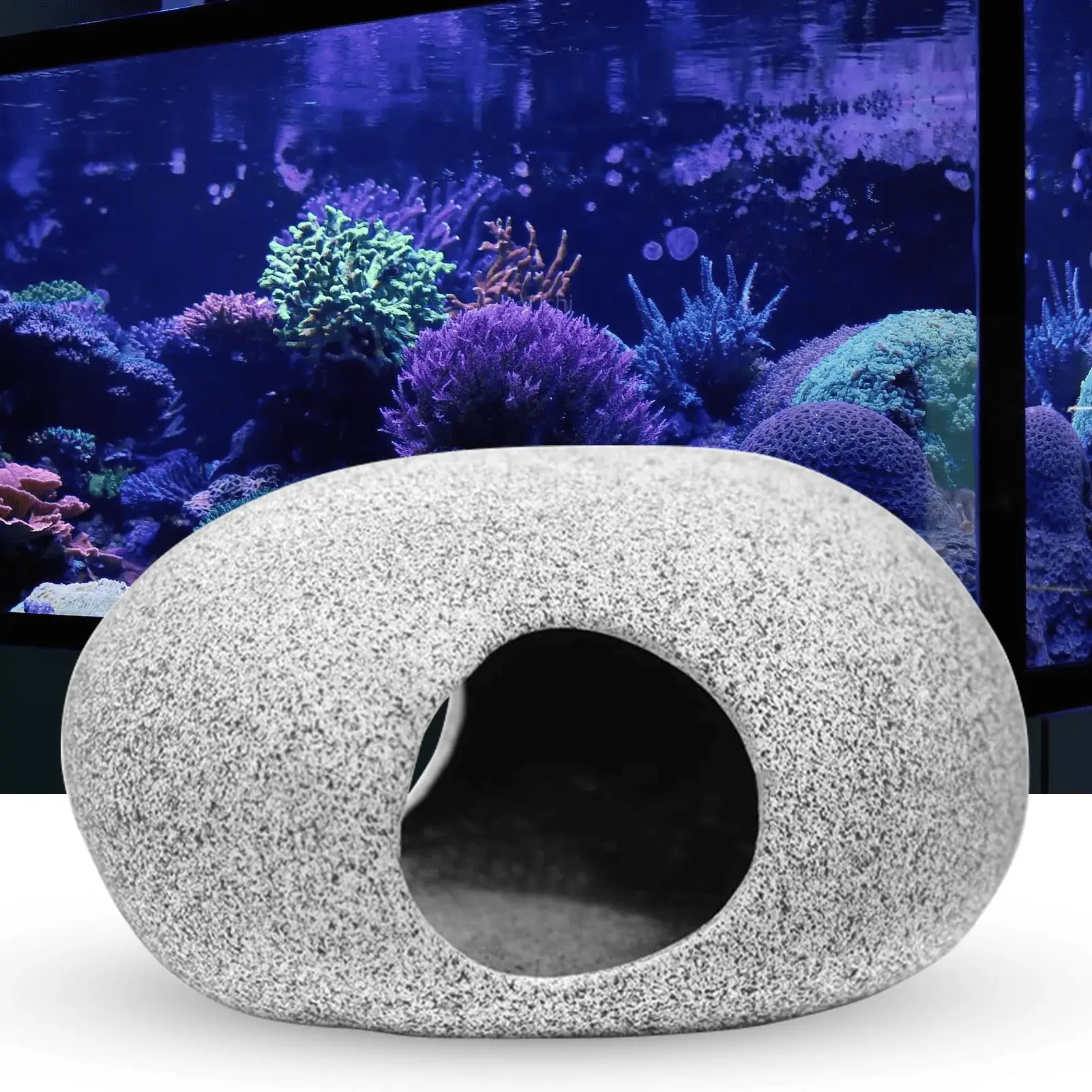 Stackable Aquarium Decoration Rock Caves, Fish Tank Accessories Cave Hideout, Hideaway for Shrimp Cichlid Cave Hiding Breeding Spawning, Betta Fish Hideout - Image 3