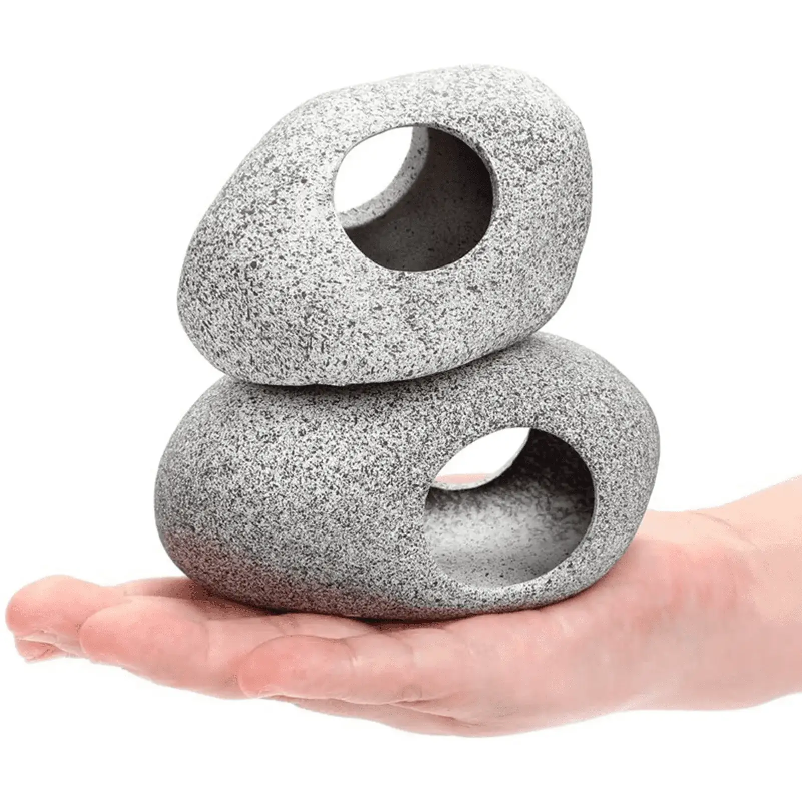 Stackable Aquarium Decoration Rock Caves, Fish Tank Accessories Cave Hideout, Hideaway for Shrimp Cichlid Cave Hiding Breeding Spawning, Betta Fish Hideout - Image 4