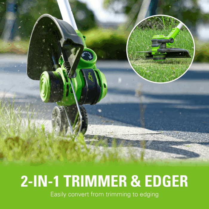 40V 20" Cordless Lawn Mower (Push), Axial Leaf Blower (500 CFM / 120 MPH),12" String Trimmer with 2 Batteries(5Ah+2Ah) and Chargers - Image 6
