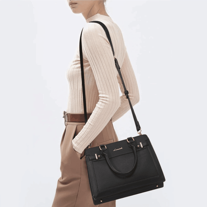 Purses and Handbags for Women, Tote Shoulder Bag Satchel Black Purse and PU Leather Top Handle for Ladies - Image 6