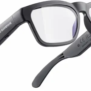 Oho Smart Glasses,Safety Glasses with Bluetooth Speaker,Indoor/Outdoor UV Protection and Voice Control,Unisex(Blue Light Lens)