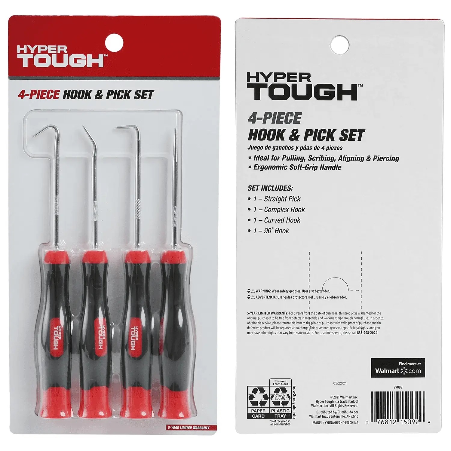 4-Piece Set. Curved Hook, Complex Hook, 90 Degree Hook, 9909V - Image 9