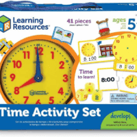 Time Activity Set - 41 Pieces, Ages 5+,Clock for Teaching Time, Telling Time, Homeschool Supplies, Montessori Clock - Image 2