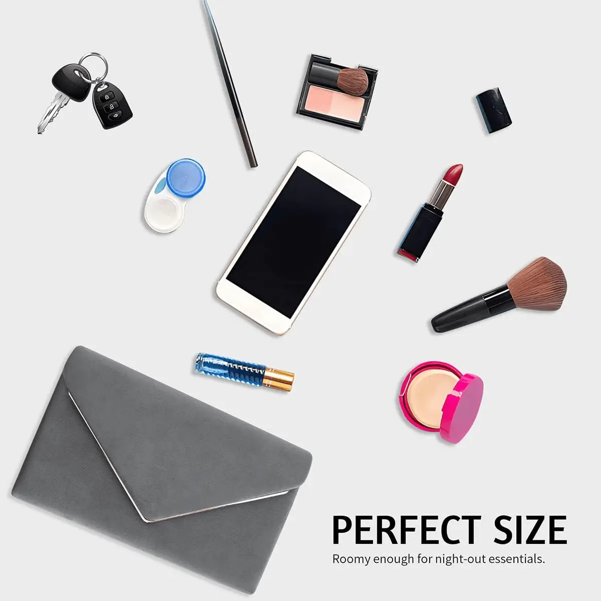 Clutch Purse for Women Evening Bags Handbags for Wedding Party Cocktail Prom Faux Suede Crossbody Shoulder Bag - Image 3