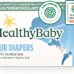 Our Diapers | EWG Verified Safe & Plant-Based Diapers | Leak Protection | Soft Organic Cotton Shell | Chlorine-Free Diaper for Sensitive Skin | Size 1 (7-14Lbs) 70 Count