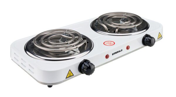 Electric Double Stove Top Burner White - Image 2