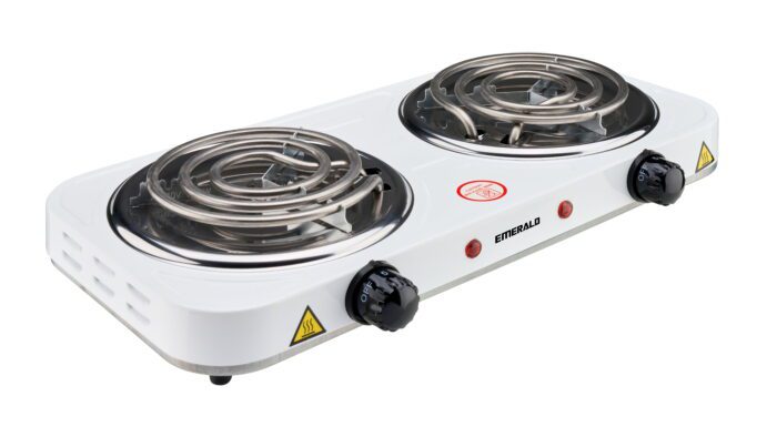 Electric Double Stove Top Burner White - Image 2