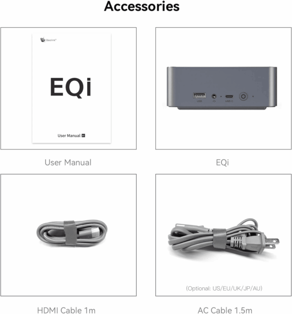 Eqi12 Dual LAN Mini PC, Intel Core 1220P(10C/12T, up to 4.4Ghz), 16GB DDR4 RAM 500GB Pcie4.0 SSD, Mini Desktop Computer Support Wifi 6/ BT5.2/ Dual Hdmi/Bulit-In 85W Power Supply - Image 9