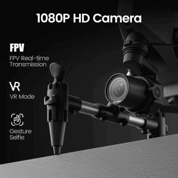 WF10 Mini Drone with Camera for Kids 1080P, Remote Control Quadcopter with 3 Batteries, Black - Image 4