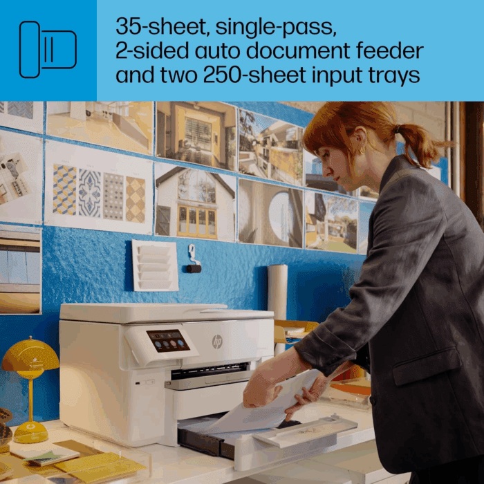 Officejet Pro 9730E Wide Format Wireless All-In-One Color Inkjet Printer, Print, Scan, Copy up to 11X17', ADF, Duplex Printing Best for Office, 3 Months of Instant Ink Included (537P6A) - Image 9