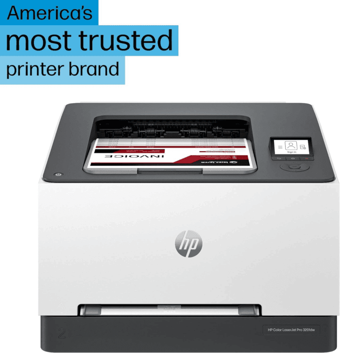 Color Laserjet Pro 3201Dw Wireless Color Laser Printer, Office Printer, Duplex, Best-For-Office (499Q9F) - Image 5