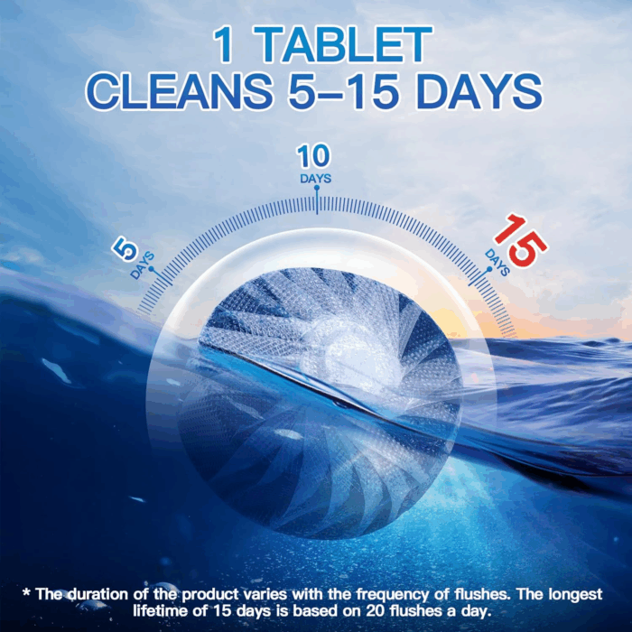 Automatic Toilet Bowl Cleaner Tablets, Bathroom Toilet Tank Cleaner (12 PACK), VA-T165 - Image 4