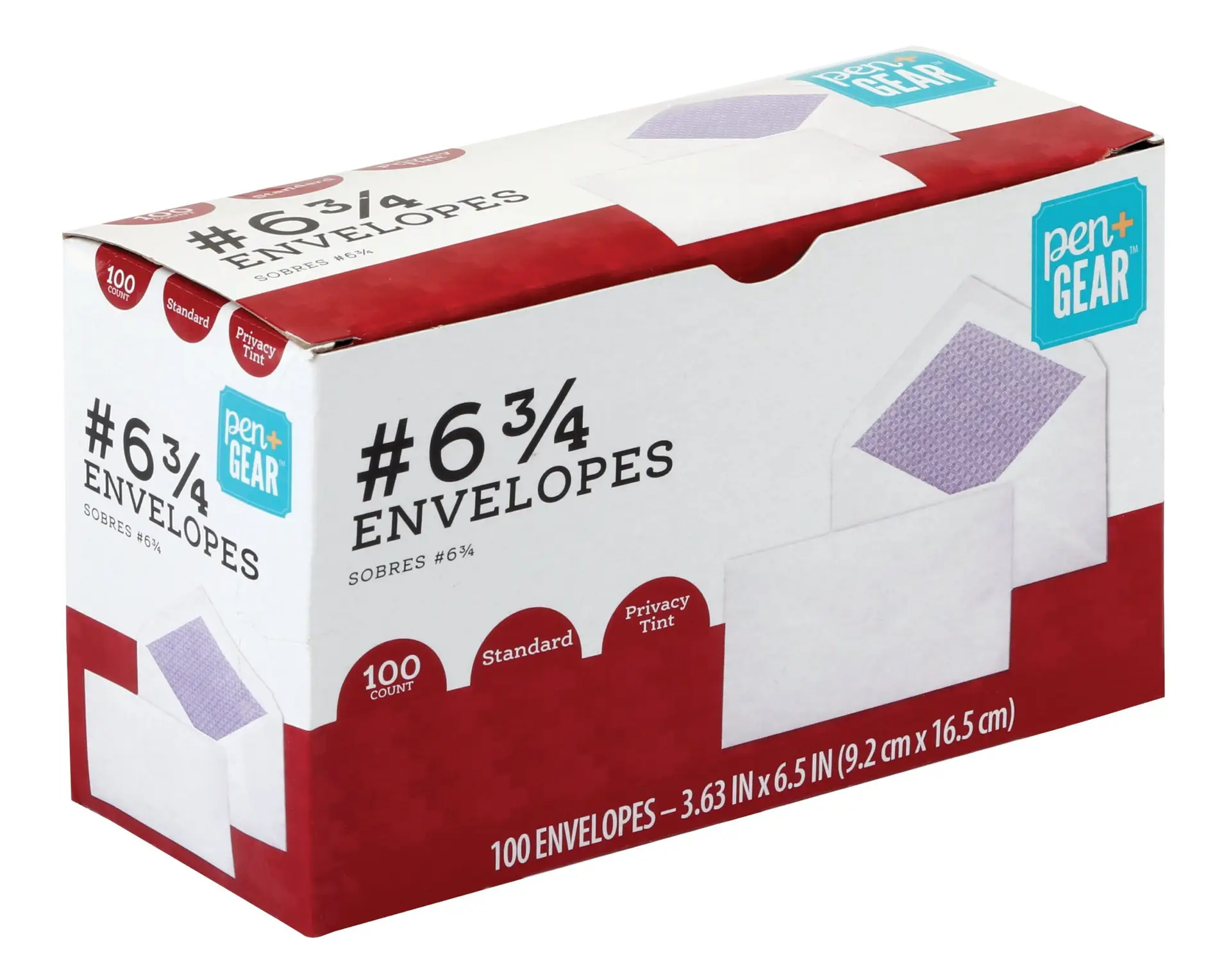 Envelopes Size #6-3/4 (3-5/8" X 6-1/2"), 20 Lb., White, Security, Gummed, 100-Count - Image 3