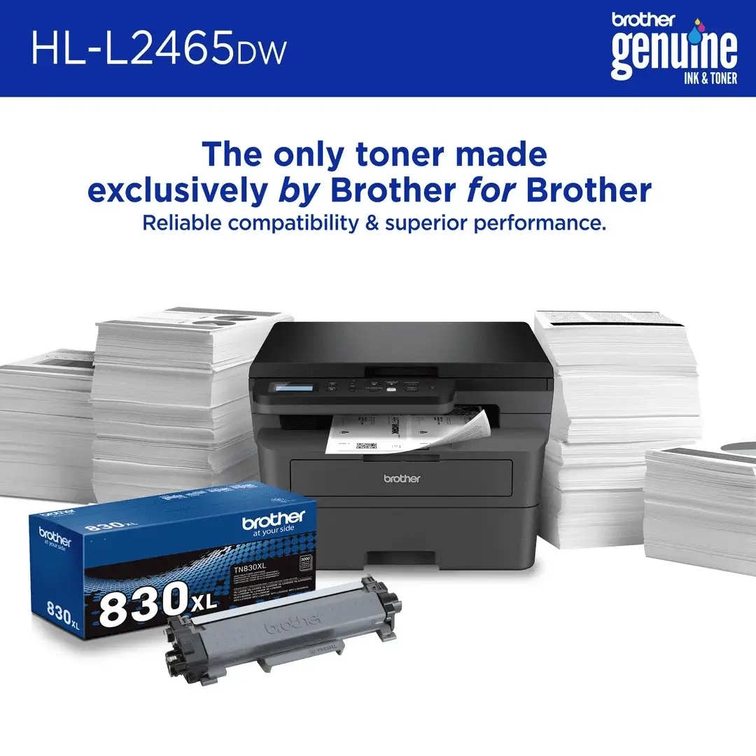 Wireless HL-L2465DW Compact Monochrome Multi-Function Laser Printer with Print, Copy and Scan, Duplex and Mobile Printing - Image 4