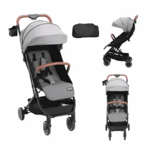 Baby Stroller, One-Click Folding Umbrella Stroller Lightweight Travel Stroller for Newborn Baby, Dark Grey