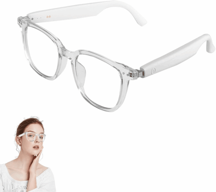 Smart Glasses for Women Men, Bluetooth Glasses with Photochromic Lenses Touch Control Voice Assistant for Clear Audio Remote Photography, Perfect for Indoor Outdoor