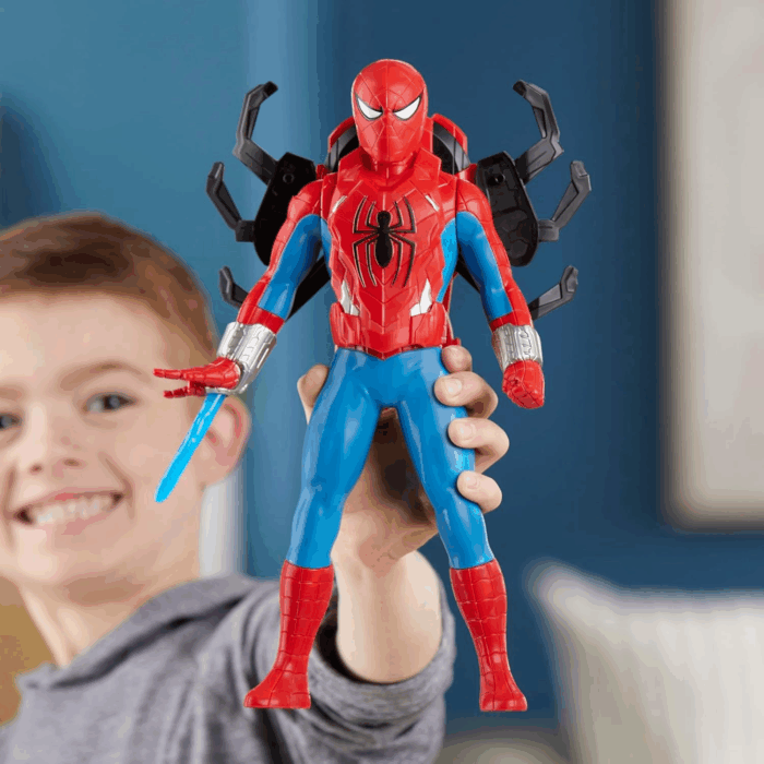 Spider-Man Thwip Blast Spider-Man Action Figure with Accessories, 11-Inch-Scale Super Hero Toys for Kids Ages 4 and Up - Image 7