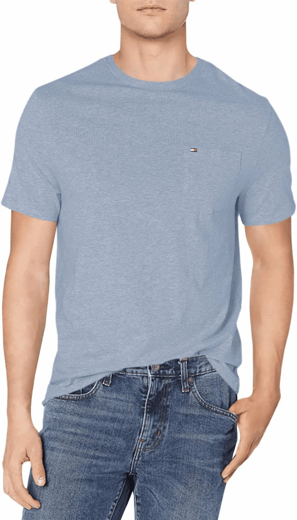 Men'S Essential Short Sleeve Cotton Crewneck Pocket T-Shirt - Image 2